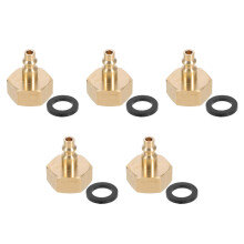 5Pcs Golden Copper Rv Blowout Plug Adapter for Garden Hose Winterizing