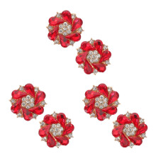 6Pièces Couvre-Boutons Strass , Clips Détachables Pour