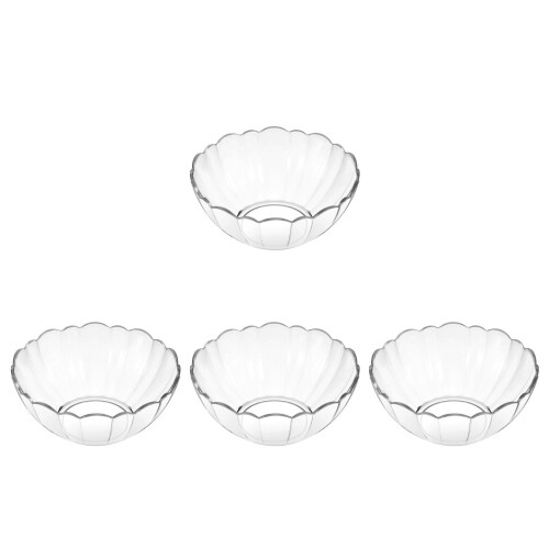 4Pièces Bols À Dessert Transparent Résistant Usage Cuisine 1