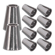 50Pcs Zinc Alloy Rope Stopper Black Hoodie String End Caps Durable