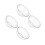 4Pièces Bols À Dessert Transparent Résistant Usage Cuisine 4