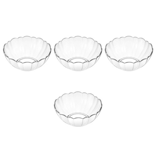 4Pièces Bols À Dessert Transparent Résistant Usage Cuisine 1