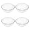 4Pièces Bols À Dessert Transparent Résistant Usage Cuisine 7