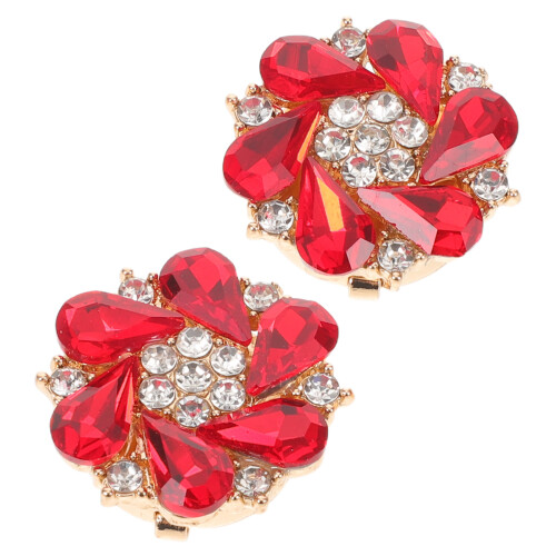 6Pièces Couvre-Boutons Strass , Clips Détachables Pour 1