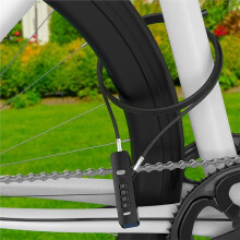 Kabelcombinatieslot, Inclusief Drie met Rubber Beklede Stalen Kabelcombinatiesloten, Vervangbare Kabel