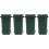 4Pcs Compact Dark Green Plastic Trash Can for Desk and Office Storage 5