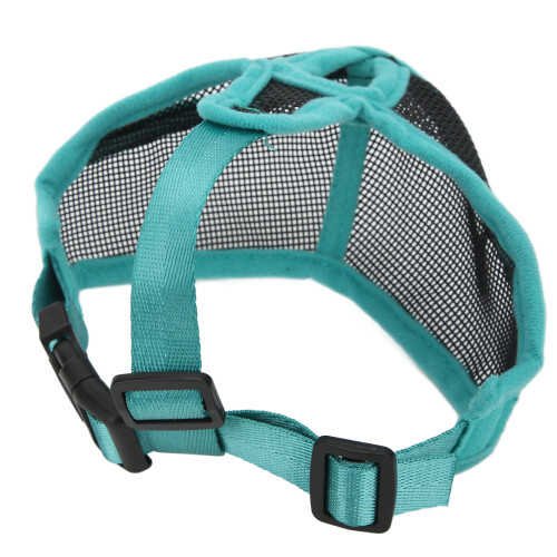 Dog Muzzle Short Snout Mesh Adjustable Breathable Anti Biting Bulldog AU 2