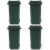 4Pcs Compact Dark Green Plastic Trash Can for Desk and Office Storage 6