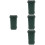 4Pcs Compact Dark Green Plastic Trash Can for Desk and Office Storage 7
