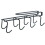 2Pcs Black Iron Coffee Mug Rack Under Cabinet Rust-Resistant Design 2