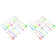 200St Wegwerp Fruitprikkers Plastic Assorti Kleuren Voor Snackhapjes