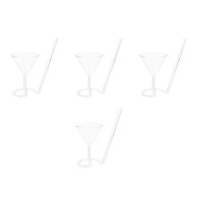 4St Transparante Cocktailglazen Met Rietje Duurzaam En Stijlvol
