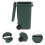 4Pcs Compact Dark Green Plastic Trash Can for Desk and Office Storage 11