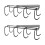 2Pcs Black Iron Coffee Mug Rack Under Cabinet Rust-Resistant Design 6