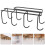 2Pcs Black Iron Coffee Mug Rack Under Cabinet Rust-Resistant Design 10