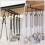 2Pcs Black Iron Coffee Mug Rack Under Cabinet Rust-Resistant Design 11