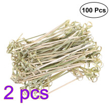 200St Looped Bamboo Picks Voor Hapjes En Cocktails Multi Color