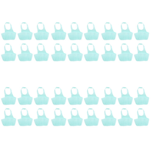 36Pièces Panier Égouttoir Bleu Pour Éponge Cuisine Ajustable 1