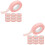 20Pcs Pink Adhesive Eyelash Isolation Strips for Eyelash Transplanting 7
