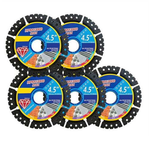 Conjunto de 5 Discos de Corte para Esmerilhadeira Angular, Disco de Corte de 4,5 Polegadas para Azulejos