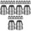 24Pcs Metal Wedges Sturdy Silver Hammer Handle Reinforcing Kit 4