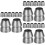 24Pcs Metal Wedges Sturdy Silver Hammer Handle Reinforcing Kit 7