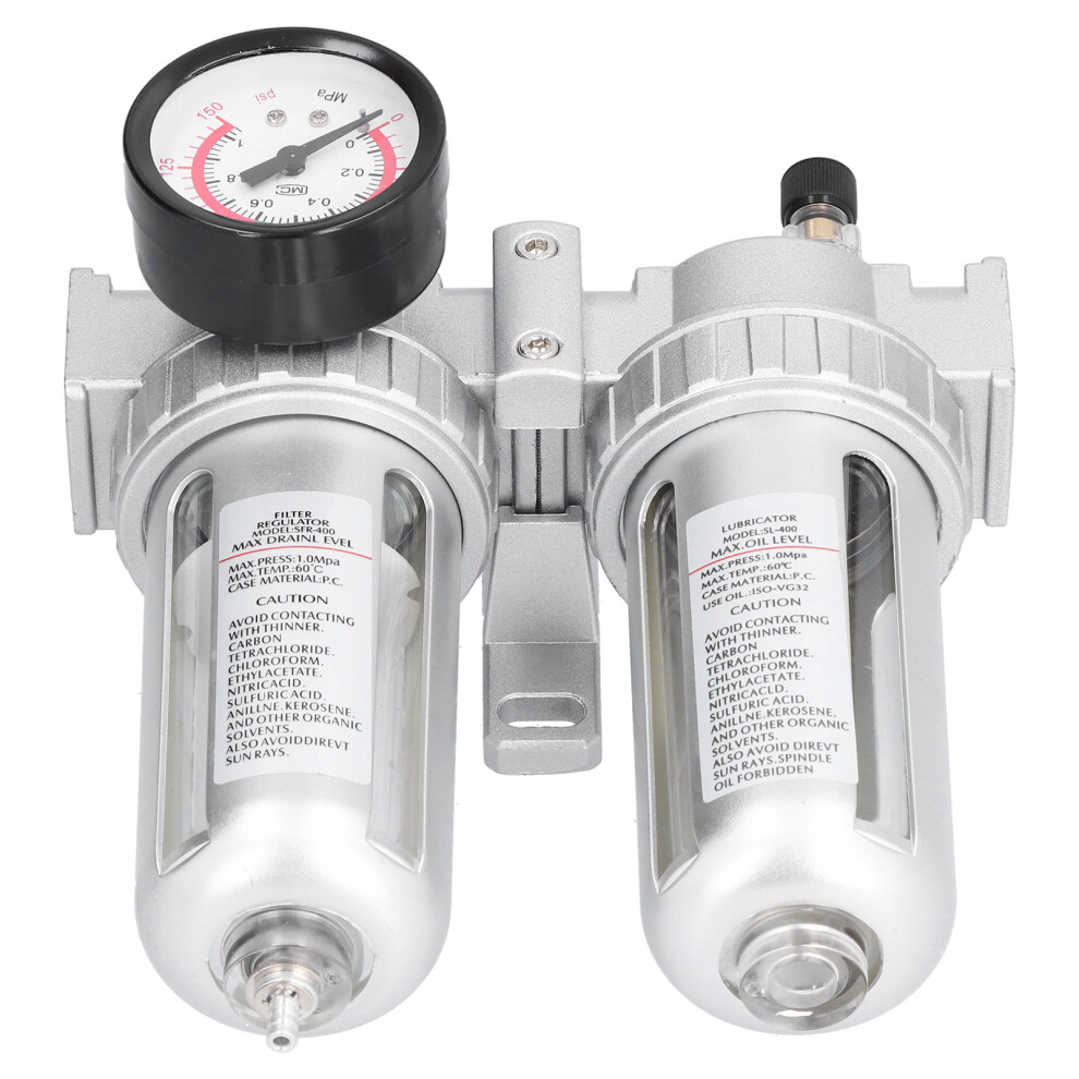 Sfc400 Aluminum Air Filter Pressure Regulator With Gauge For Industrial Use 4921387728607