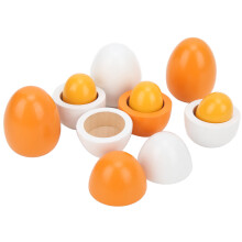 6 Stück Realistische Holzkunststoff-Ostereier für Kinder Spielküche Spielzeug