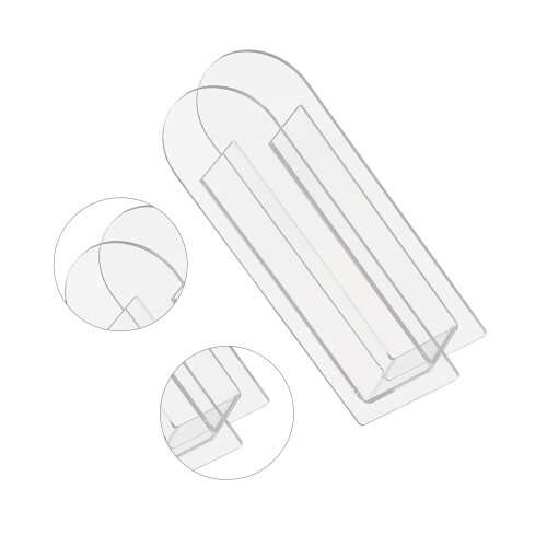 Modern Acrylic Clear Vase 8.1oz Capacity White 2