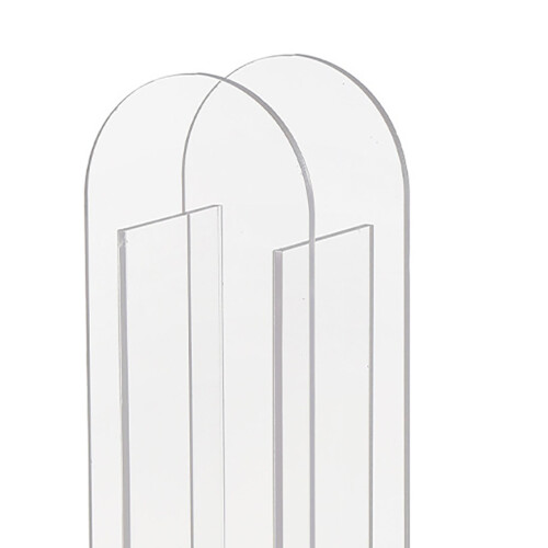 Modern Acrylic Clear Vase 8.1oz Capacity White 1