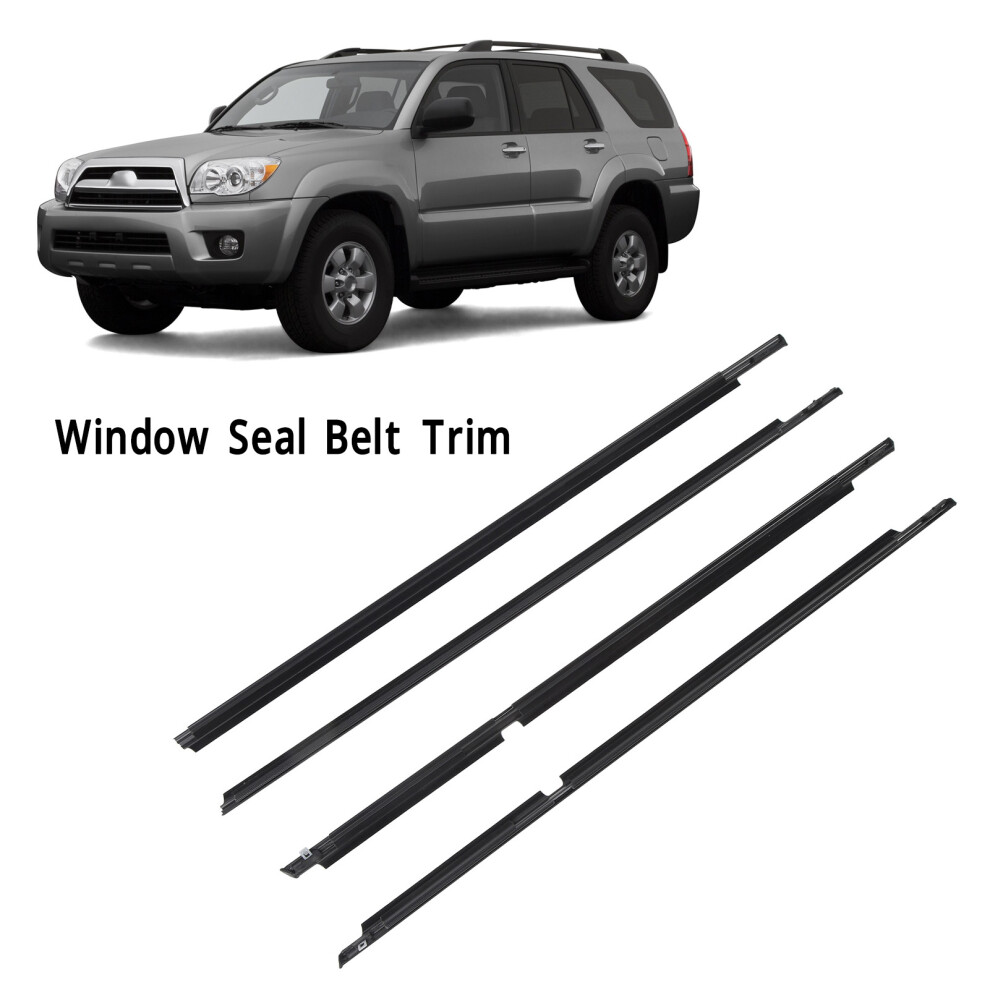 4Pcs Window Seals 68164 35030 For 4Runner Black 7055741213526