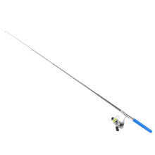 Mini-Stiftangelrute mit Spinnrolle 94cm Blau