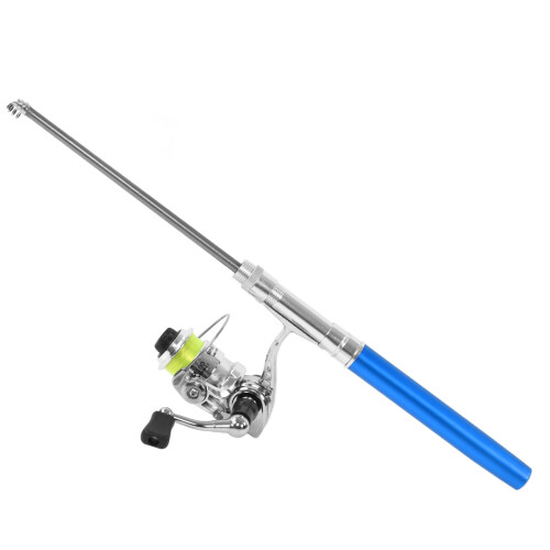 Mini Angelrute Spinnrad Set 20cm Kompakt