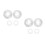 4Pièces Cache Aluminium Auto Argent Style Moderne Et Protection 1