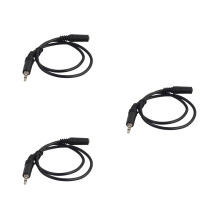 3Pièces Rallonge Casque Jack 3,5mm Noir Pour Usage Auto