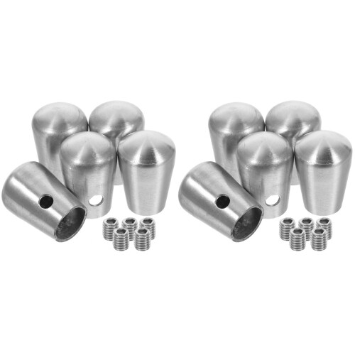 10Pièces Protections Inox Bout De Rampe Argent Pour Escalier