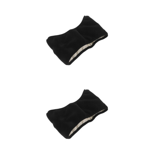 2Pièces Cache-Oreilles Hiver Noir En Polyester, Antibruit, Coupe-Vent