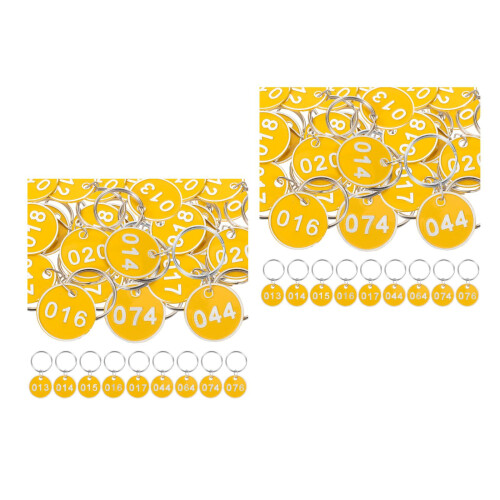 2Sets Diverse Metalen Sleutelhanger En Opslagnummer Labels