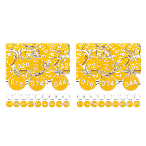 2Sets Diverse Metalen Sleutelhanger En Opslagnummer Labels 2