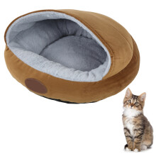 Shell Shape Plush Pet Nest, Small Dog & Cat Bed, 32x35x18cm