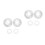 4Pièces Cache Aluminium Auto Argent Style Moderne Et Protection 4