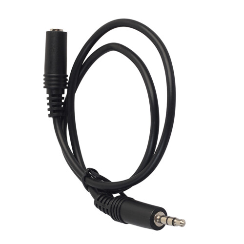 3Pièces Rallonge Casque Jack 3,5mm Noir Pour Usage Auto 2