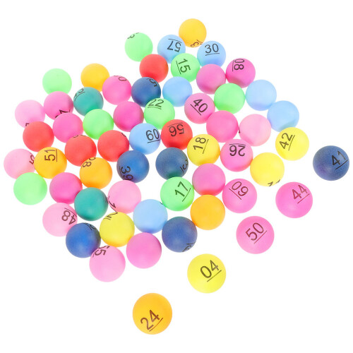 240Pièces Mini Boules Plastique Numérotées Multicolores Pour 1