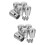 10Pièces Protections Inox Bout De Rampe Argent Pour Escalier 8