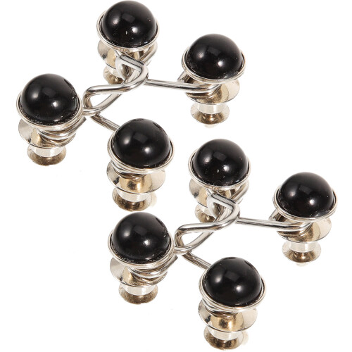 6Pièces Fermoirs Pour Taille En Alliage Noir Pratiques Durables 2