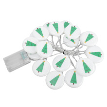 Luzes de fada LED de 3m, branco quente, 20 LEDs, alimentadas por bateria.