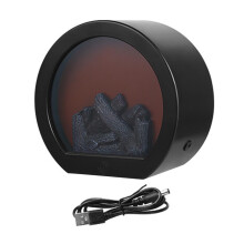 Felinar pentru șemineu cu efect de flacără LED, reîncărcabil prin USB
