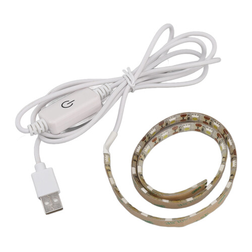 Striscia LED sottopensile da 0,5 m, bianca, dimmerabile tramite touch, con porta USB. 2