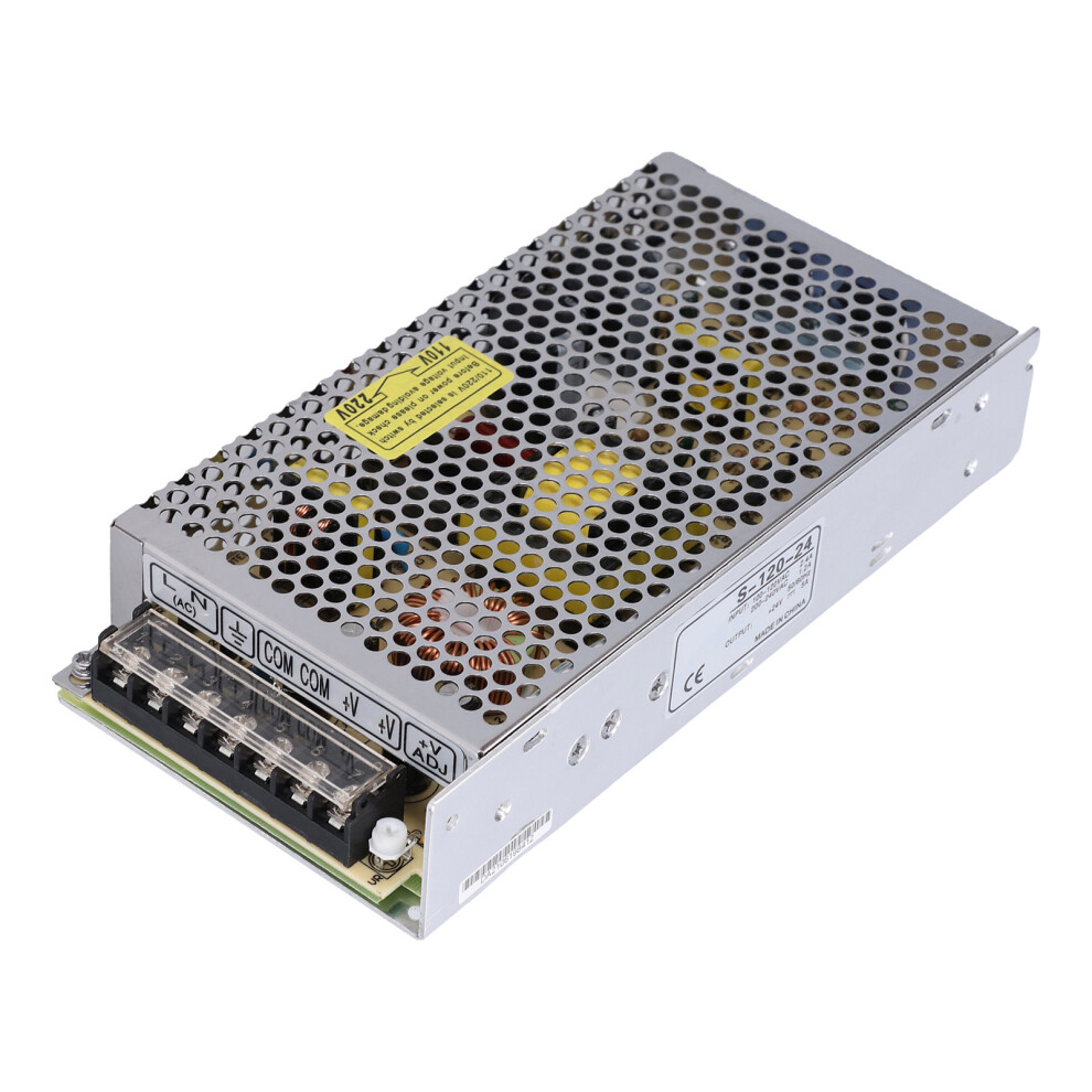 120W Switching Power Supply 12V/24V Aluminum For Surveillance 5021387731115