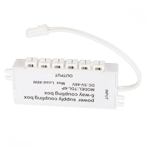 6-voudige LED-voeding koppeldoos DC5–48V 1